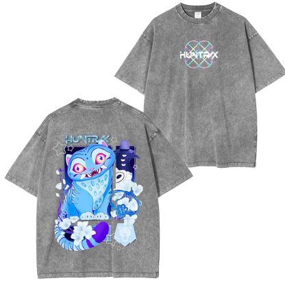 Hunter Cat & Bird Washed Unisex T-Shirt