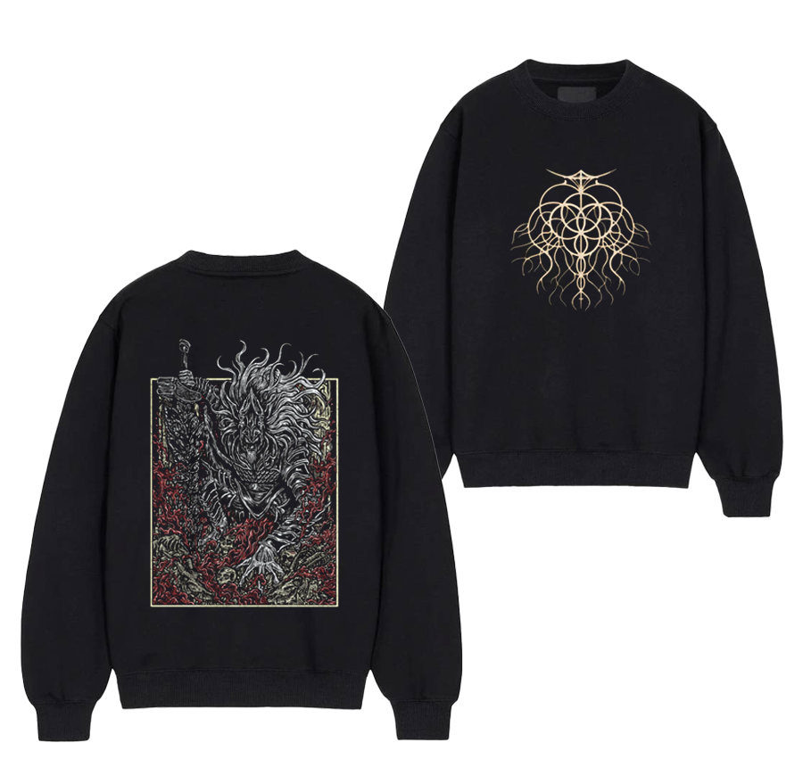 Elden Ring Maliketh Black Blade Grim Hooded  T-Shirt/ Crewneck Sweatshirt/Hoodie