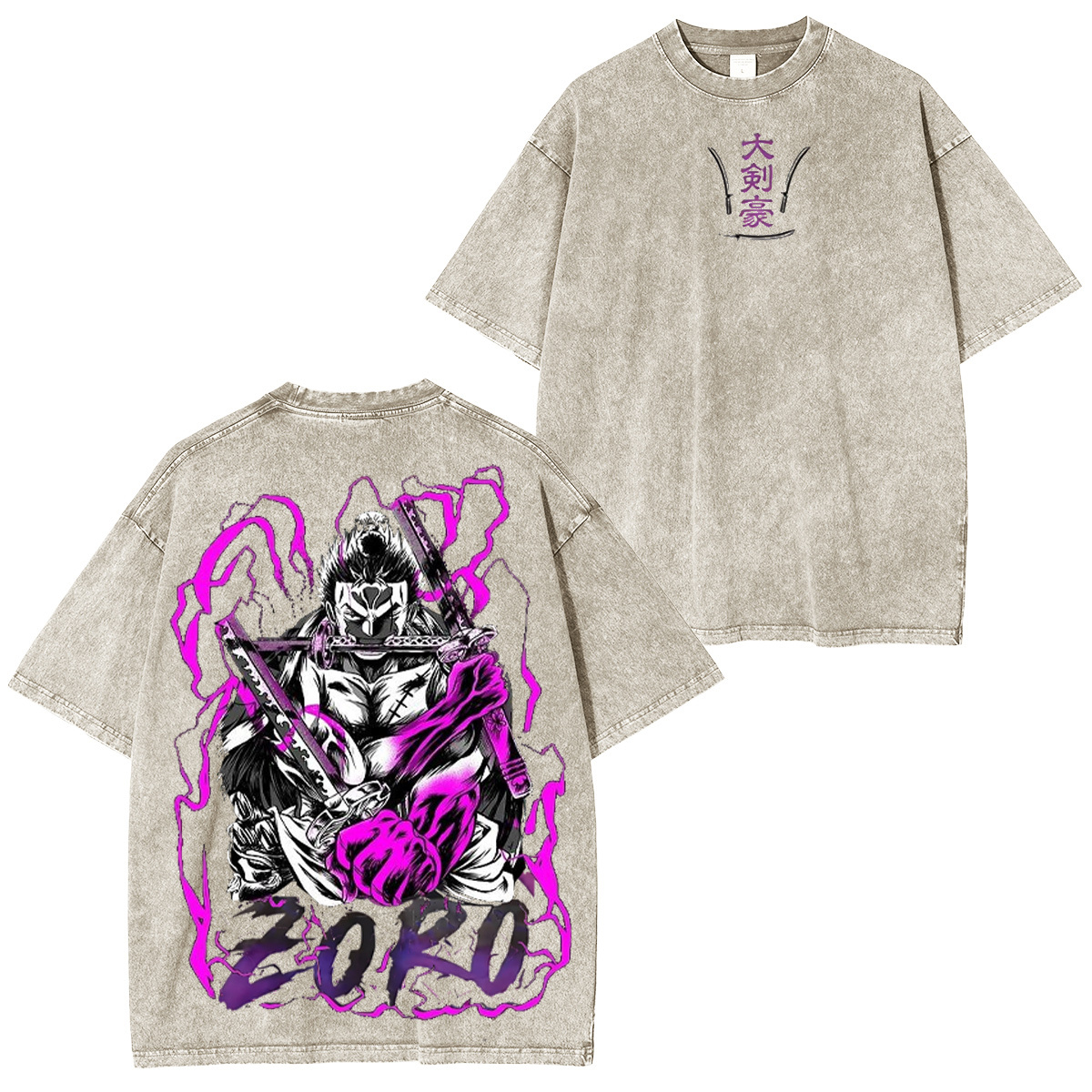 Roronoa Zoro One Piece Washed T-shirt/Crewneck/Hoodie