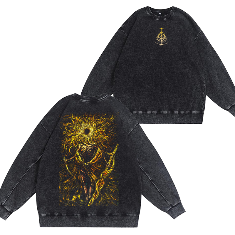 The Lord of Frenzied Flame Unisex Washed Crewneck Sweatshirt