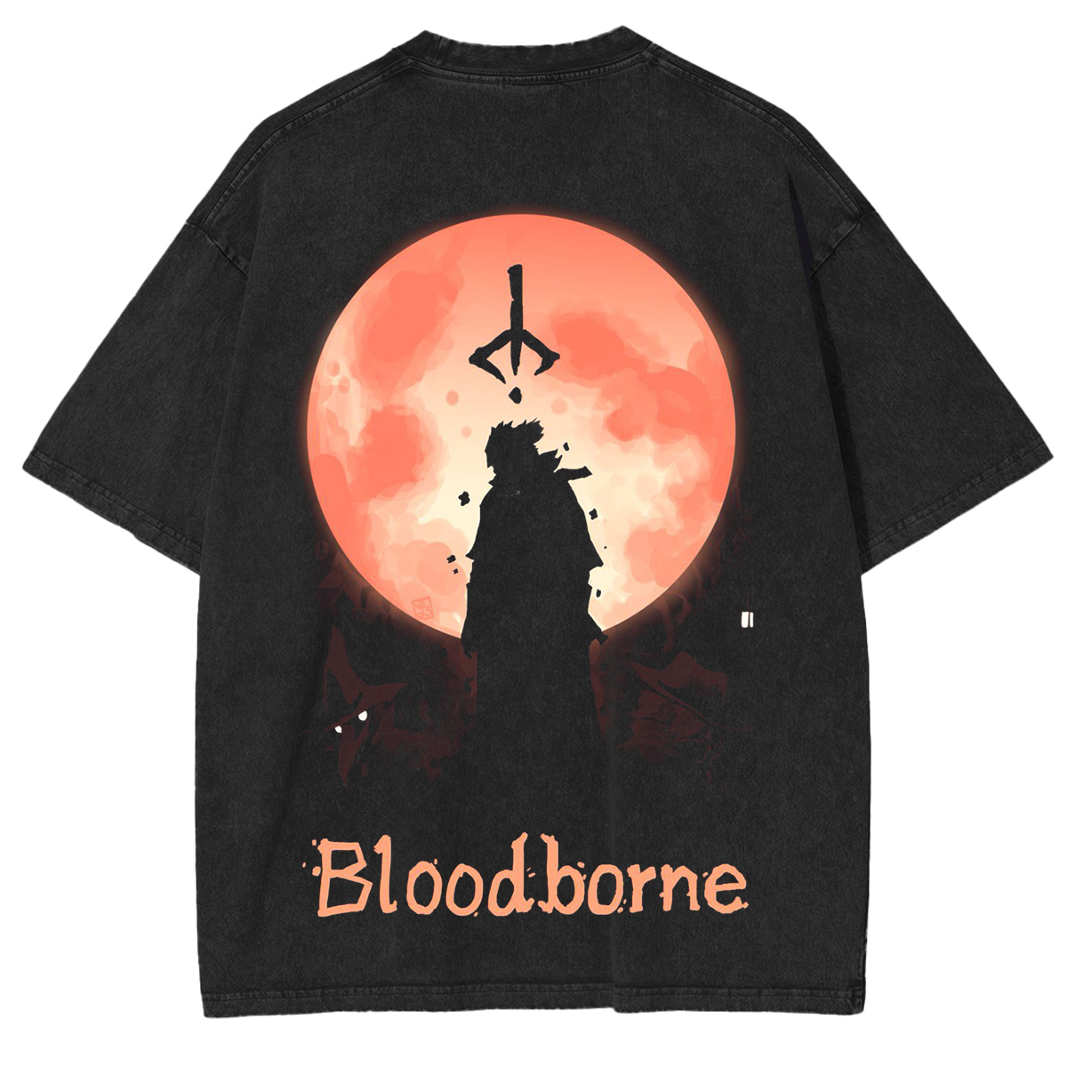 Bloodborne Paleblood Moon Vintage Washed Unisex T-Shirt