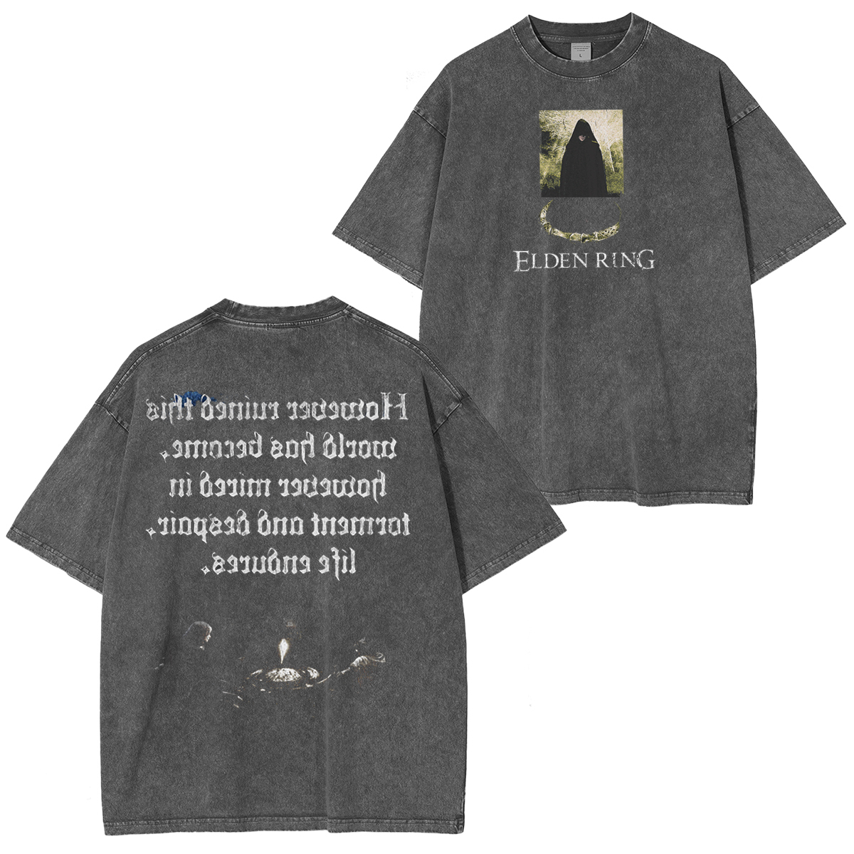 Elden Ring - Life Endures Vintage Game Washed Unisex T-Shirt