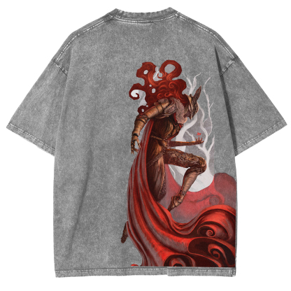 [Copy]Eldenring Radahn Vintage Game Washed Unisex T-Shirt