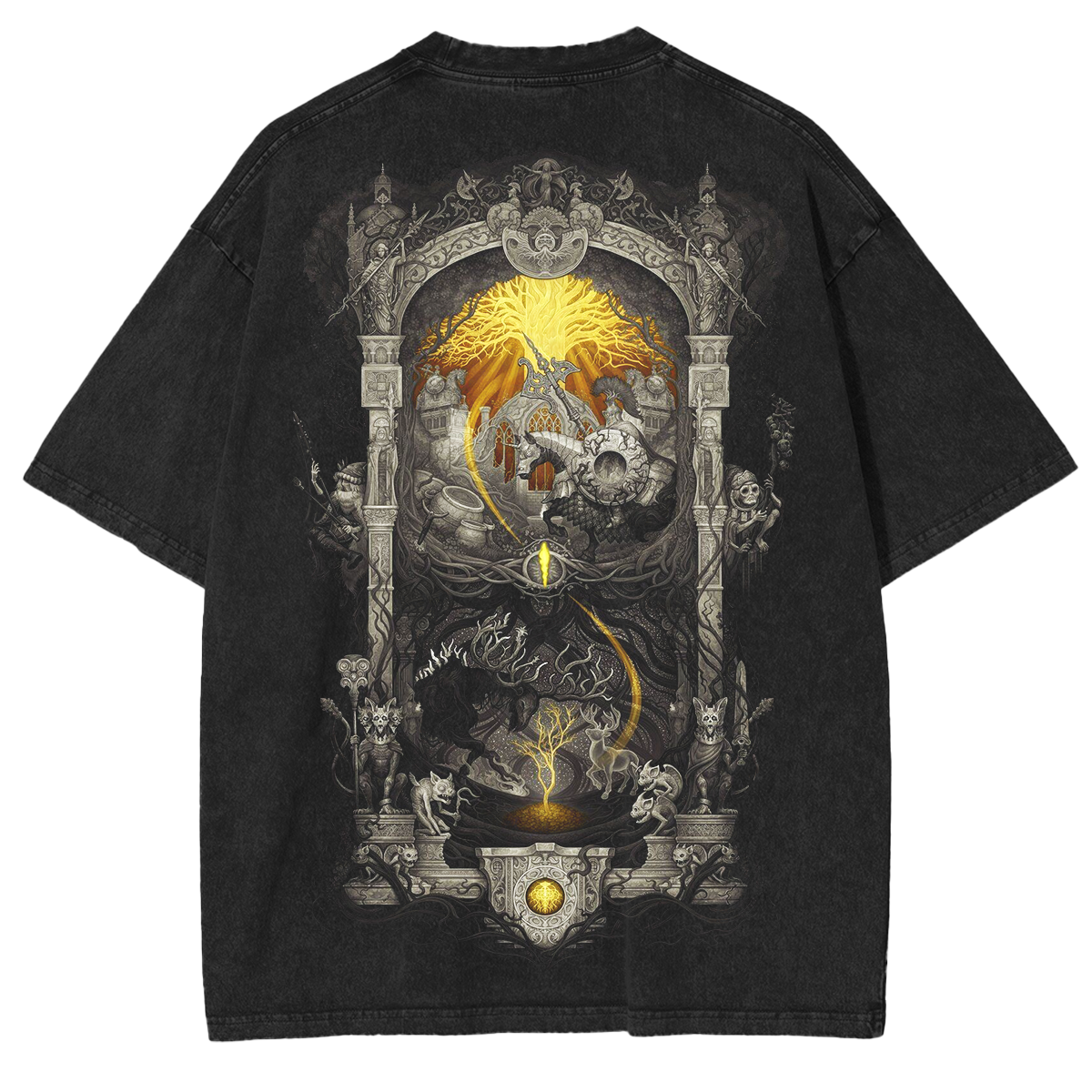 Elden Ring Maliketh Black Blade Vintage Washed Unisex T-Shirt