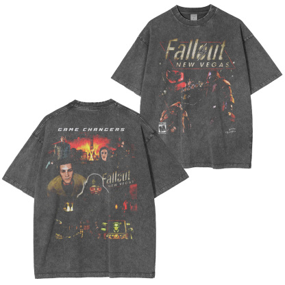 Fallout New Vegas Double Retro Washed T-Shirt