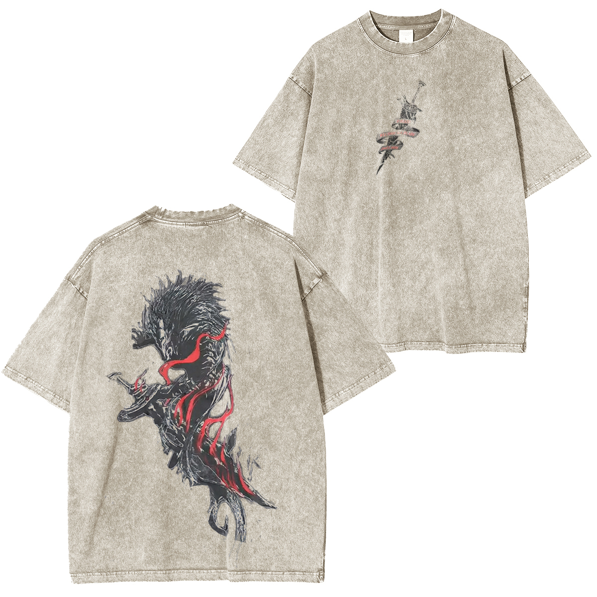 Elden Ring The dragon warrio Vintage Washed Unisex T-Shirt