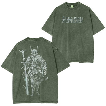 Elden Ring: Get this shirt and the night is yours to reign Vintage Game Washed Unisex T-Shirt