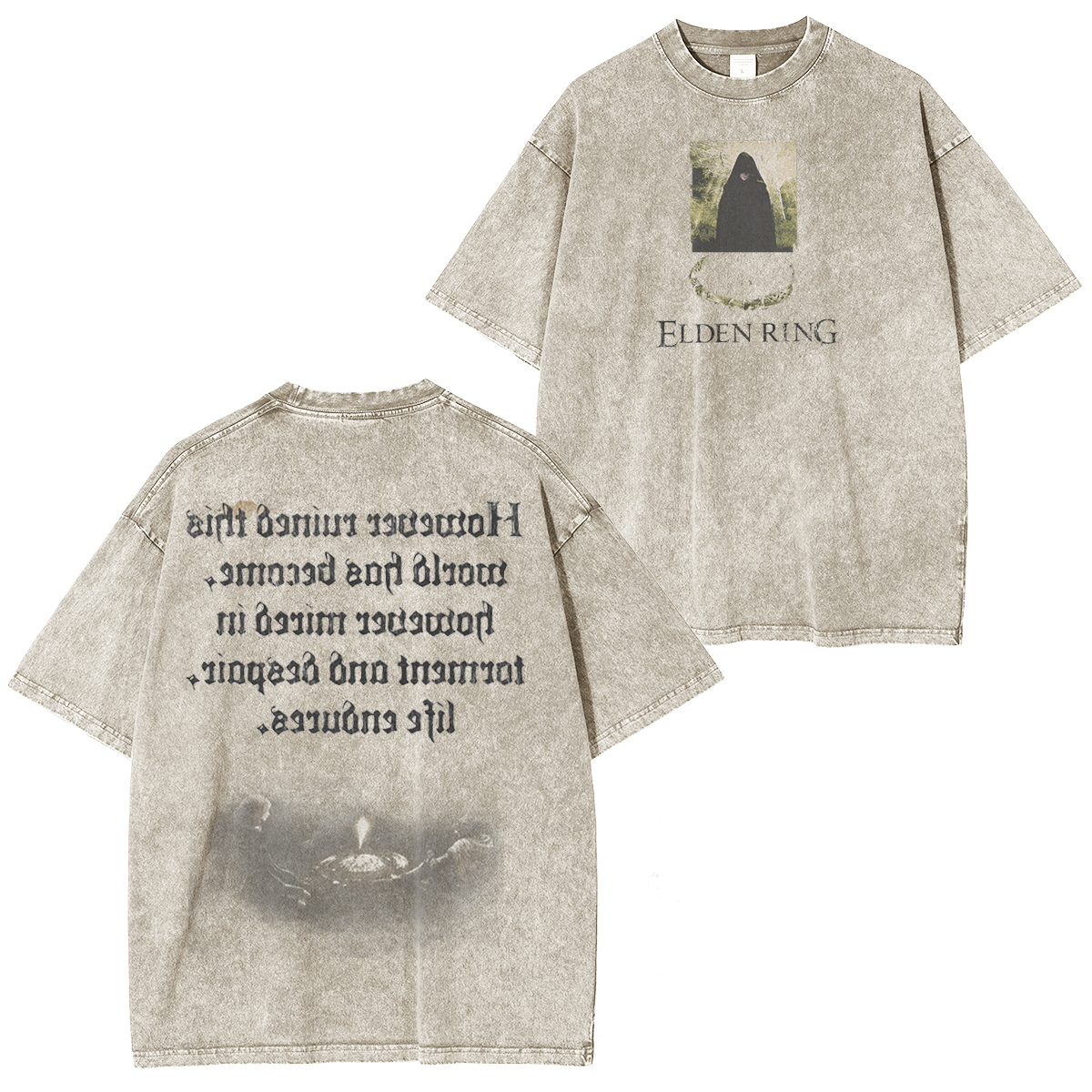 Elden Ring - Life Endures Vintage Game Washed Unisex T-Shirt