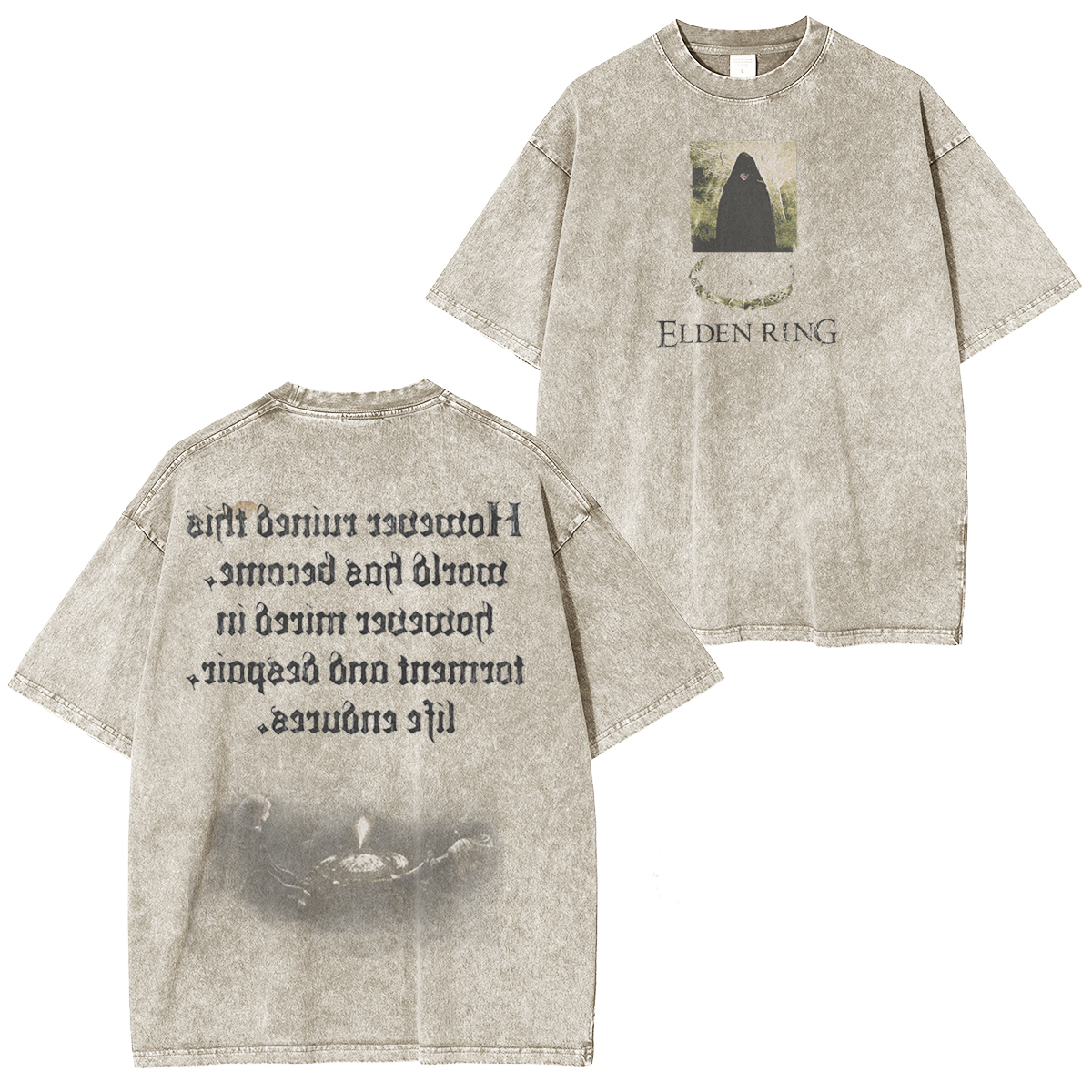 Elden Ring - Life Endures Vintage Game Washed Unisex T-Shirt