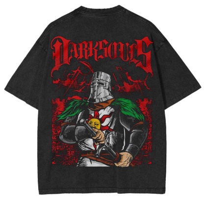 Everywear Solaire of Astora Praise the Sun Dark Souls Vintage Washed Unisex T-Shirt