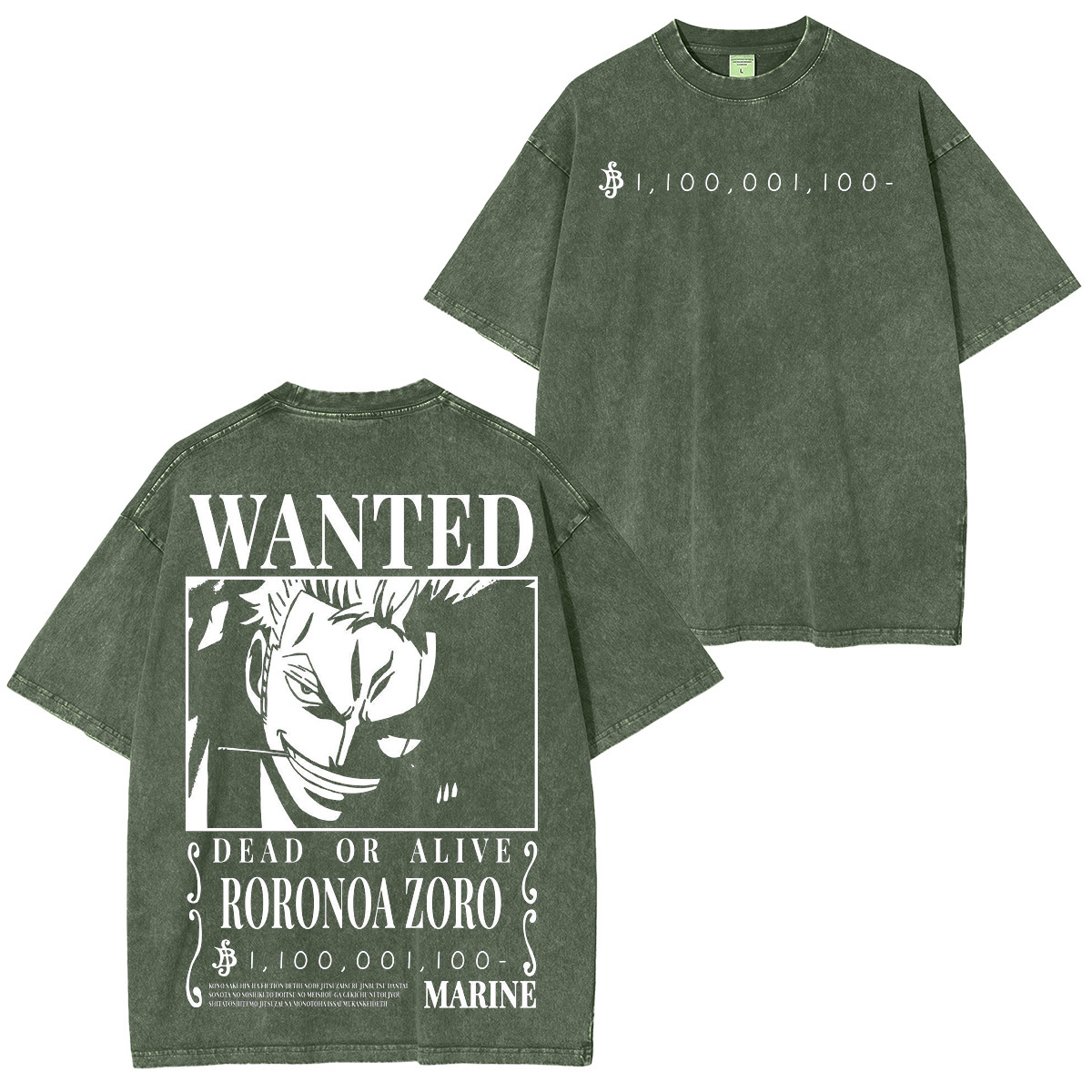 Roronoa Zoro One Piece Vintage Washed T-shirt/Crewneck/Hoodie