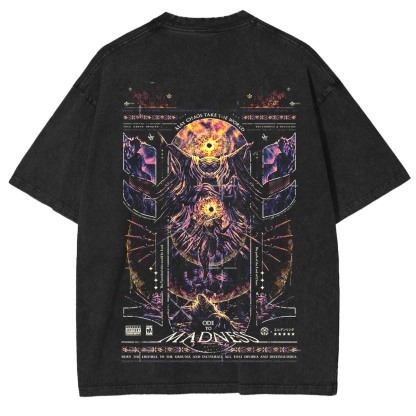 Ode to Madness Graphic Vintage Washed Unisex T-Shirt