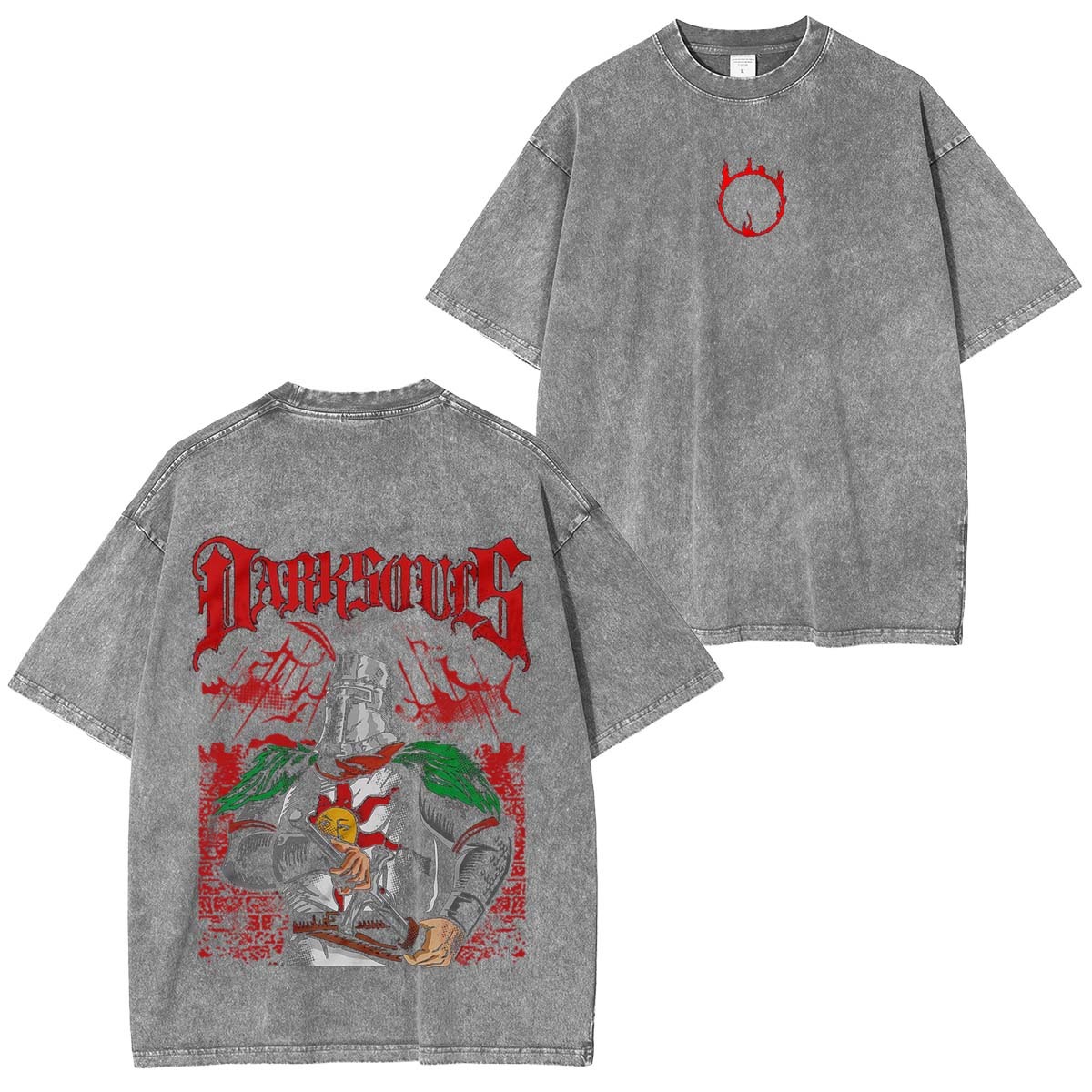 Everywear Solaire of Astora Praise the Sun Dark Souls Vintage Washed Unisex T-Shirt