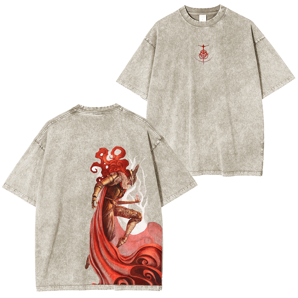 [Copy]Eldenring Radahn Vintage Game Washed Unisex T-Shirt