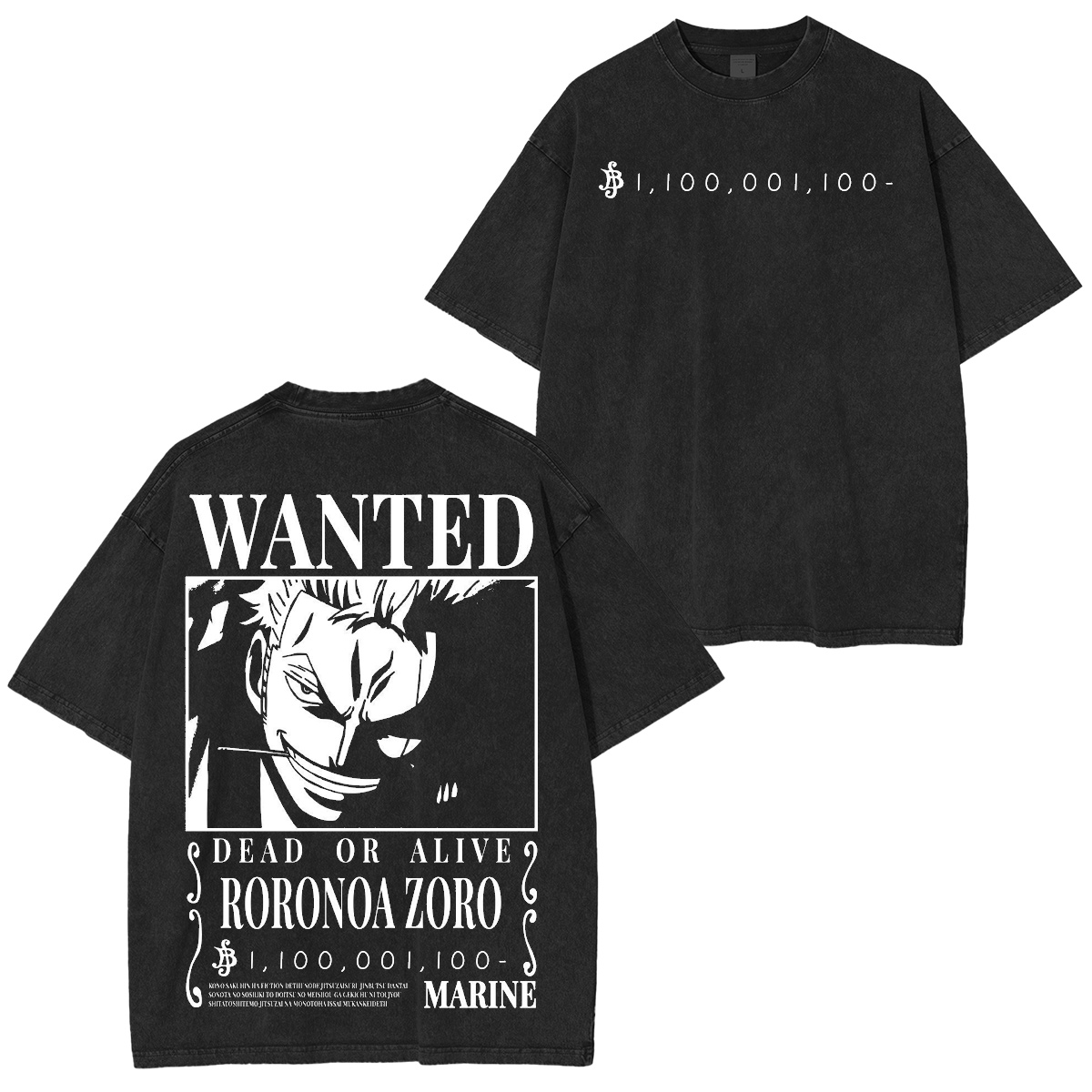 Roronoa Zoro One Piece Vintage Washed T-shirt/Crewneck/Hoodie