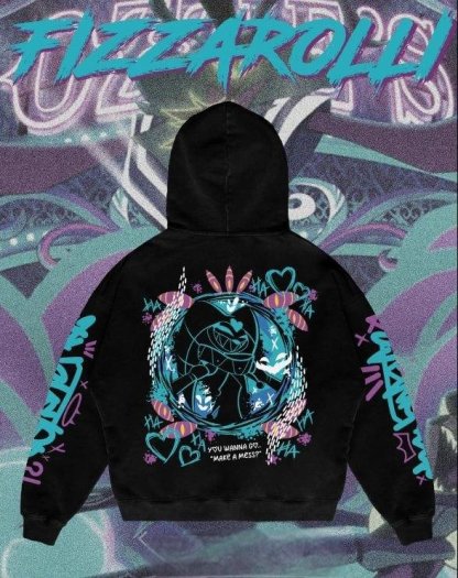 Unisex Oversize Arcane Fizzarolli Black Hoodie