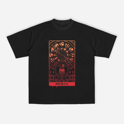 Lady Of The Tower Tarot Crewneck T-Shirt