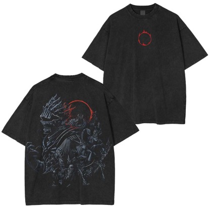 Elden Ring Maliketh the Black Blade Vintage Unisex Anime T-shirt