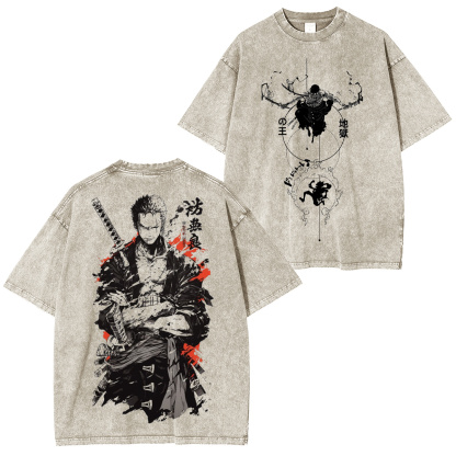 Roronoa Zoro One Piece Washed T-shirt/Crewneck/Hoodie