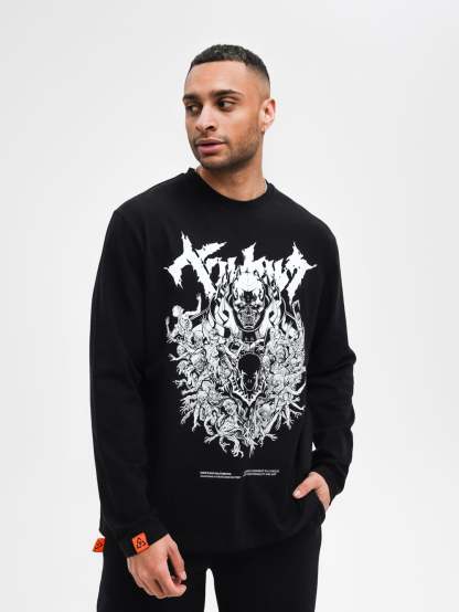 Skull Knight Oversize Long Sleeve Sweatshirt