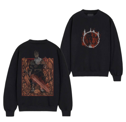 Dark Souls Gwyn Lord of Cinder Grim Hooded  T-Shirt/ Crewneck Sweatshirt/Hoodie