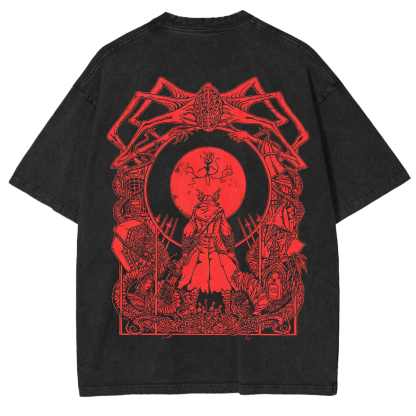 Bloodborne Blood Moon Washed Unisex T-Shirt