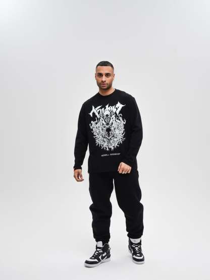 Skull Knight Oversize Long Sleeve Sweatshirt