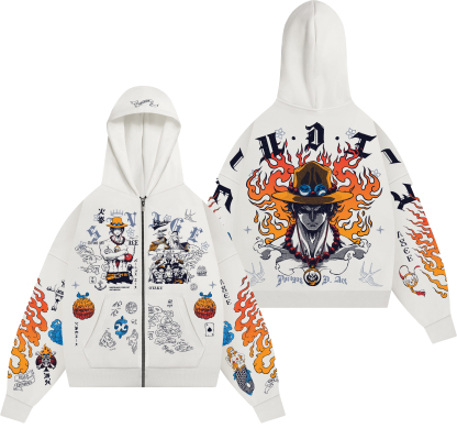 Fire Fist Zip Hoodie