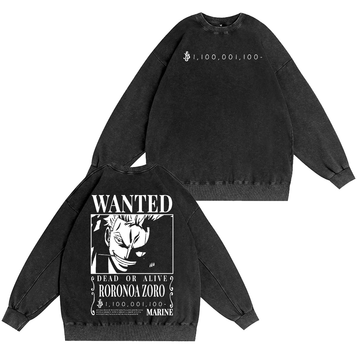 Roronoa Zoro One Piece Vintage Washed T-shirt/Crewneck/Hoodie