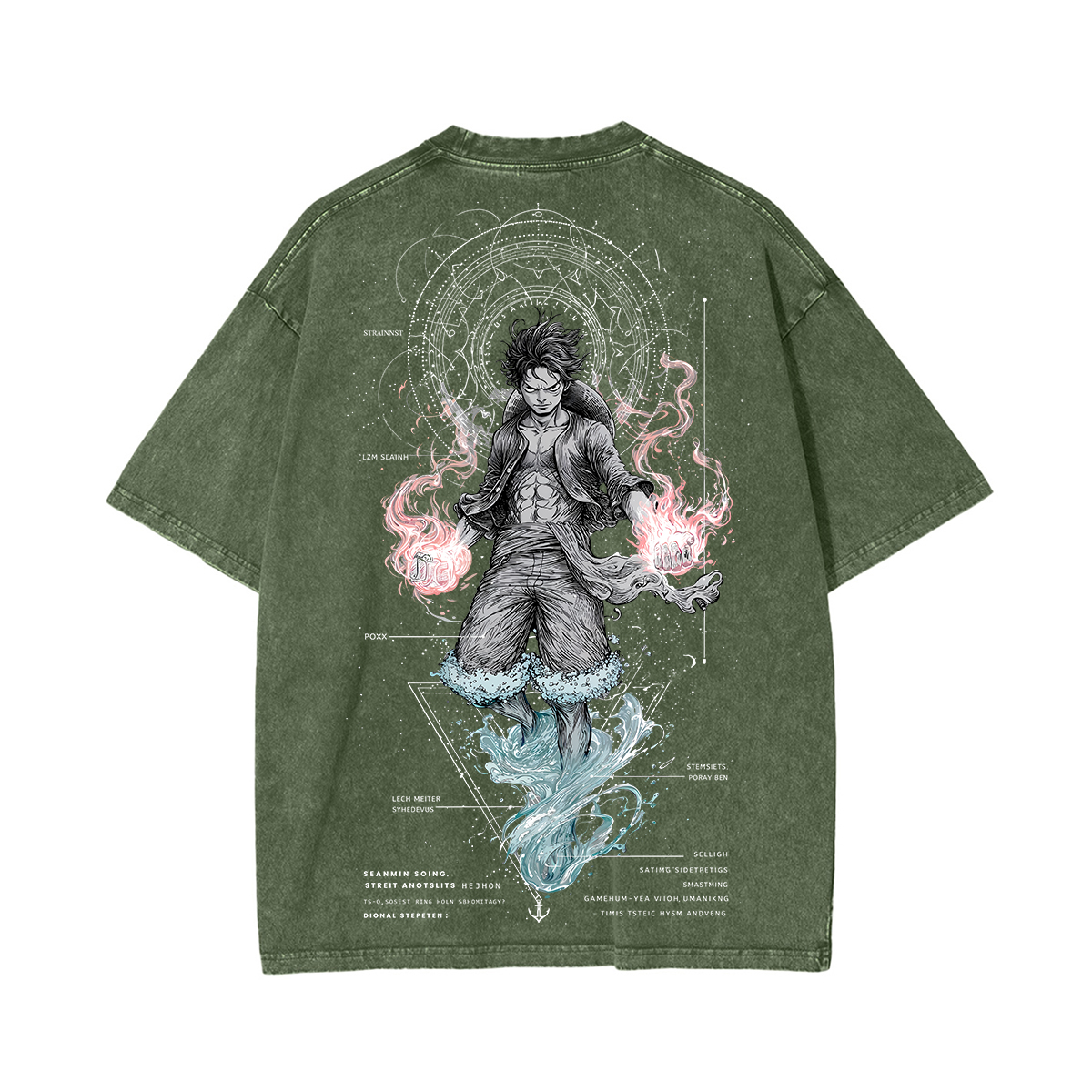 Luffy One Piece Unisex Washed T-Shirt