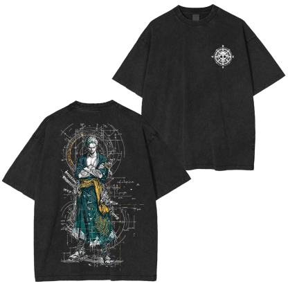 Sanji X Zoro X Luffy One Piece Unisex Washed T-Shirt