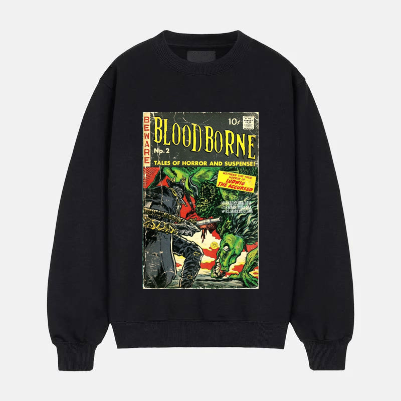 Bloodborne - comic cover fan art Classic Crewneck Sweatshirt