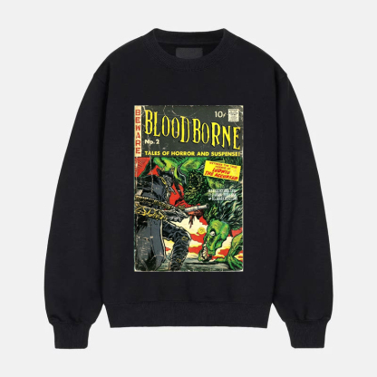 Bloodborne - comic cover fan art Classic Crewneck Sweatshirt