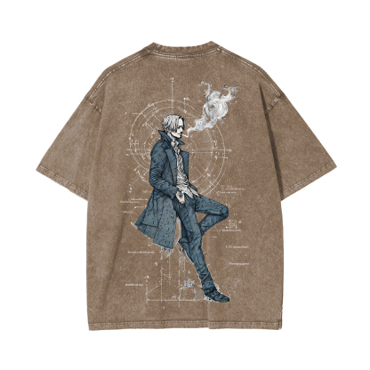 Sanji One Piece Unisex Washed T-Shirt