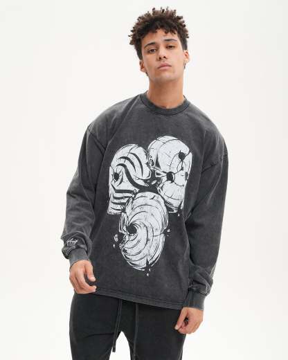 MASK WASHED CREWNECK SWEATSHIRT