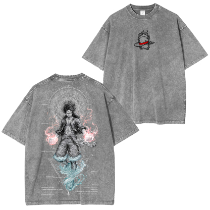 Luffy One Piece Unisex Washed T-Shirt