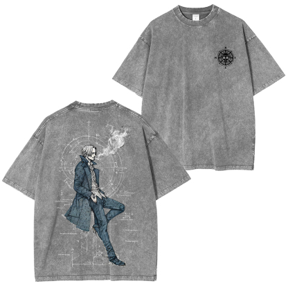 Sanji One Piece Unisex Washed T-Shirt