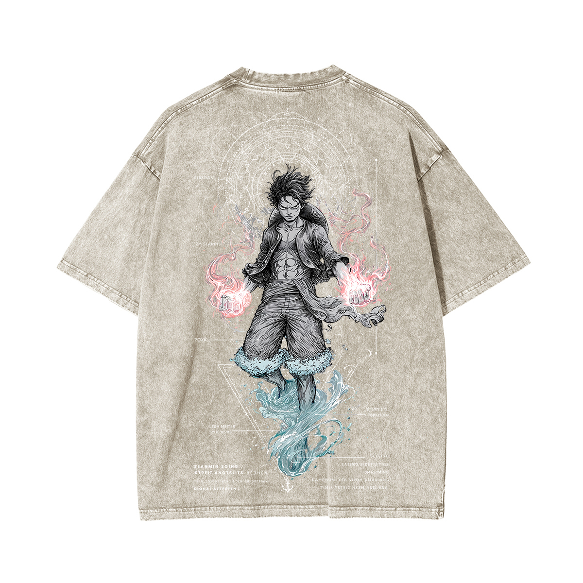 Luffy One Piece Unisex Washed T-Shirt