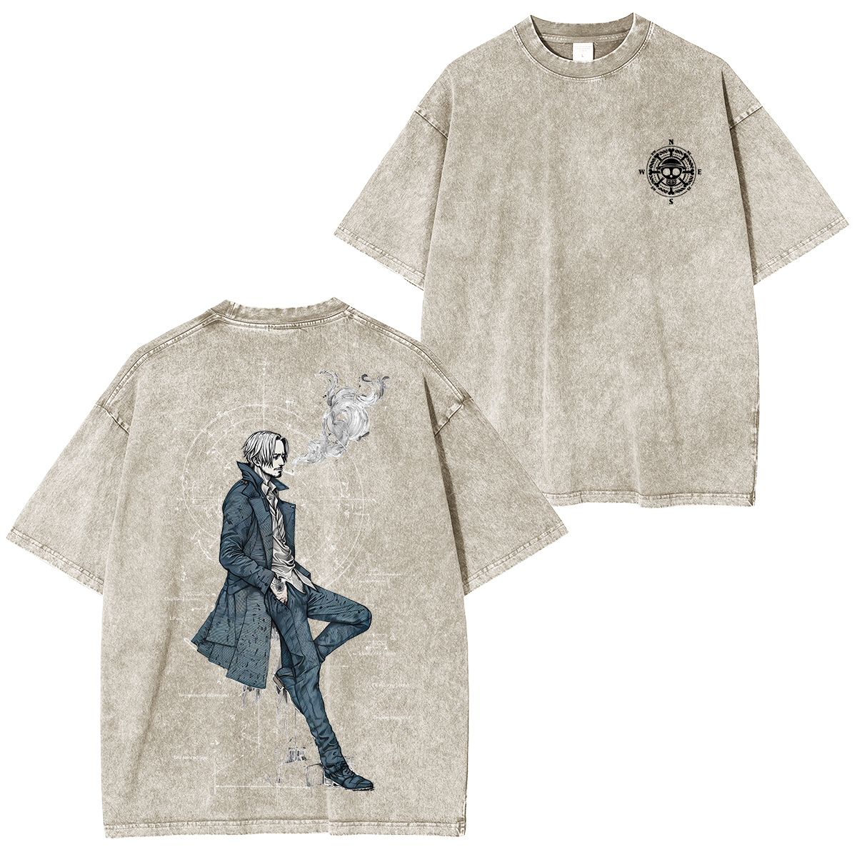 Sanji One Piece Unisex Washed T-Shirt