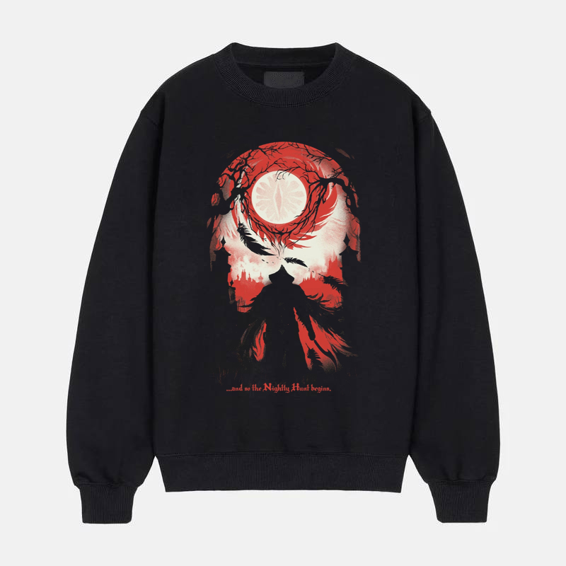 And so the Nightly Hunt begins Classic Crewneck Sweatshirt