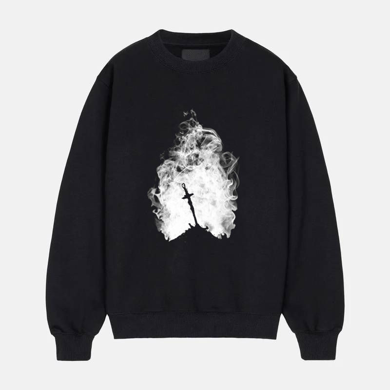 Dark Flame White Version  T-Shirt/ Crewneck Sweatshirt/Hoodie