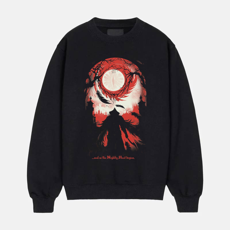 And so the Nightly Hunt begins Classic Crewneck Sweatshirt