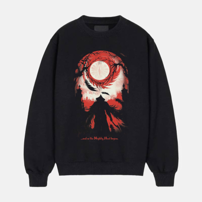 And so the Nightly Hunt begins Classic Crewneck Sweatshirt