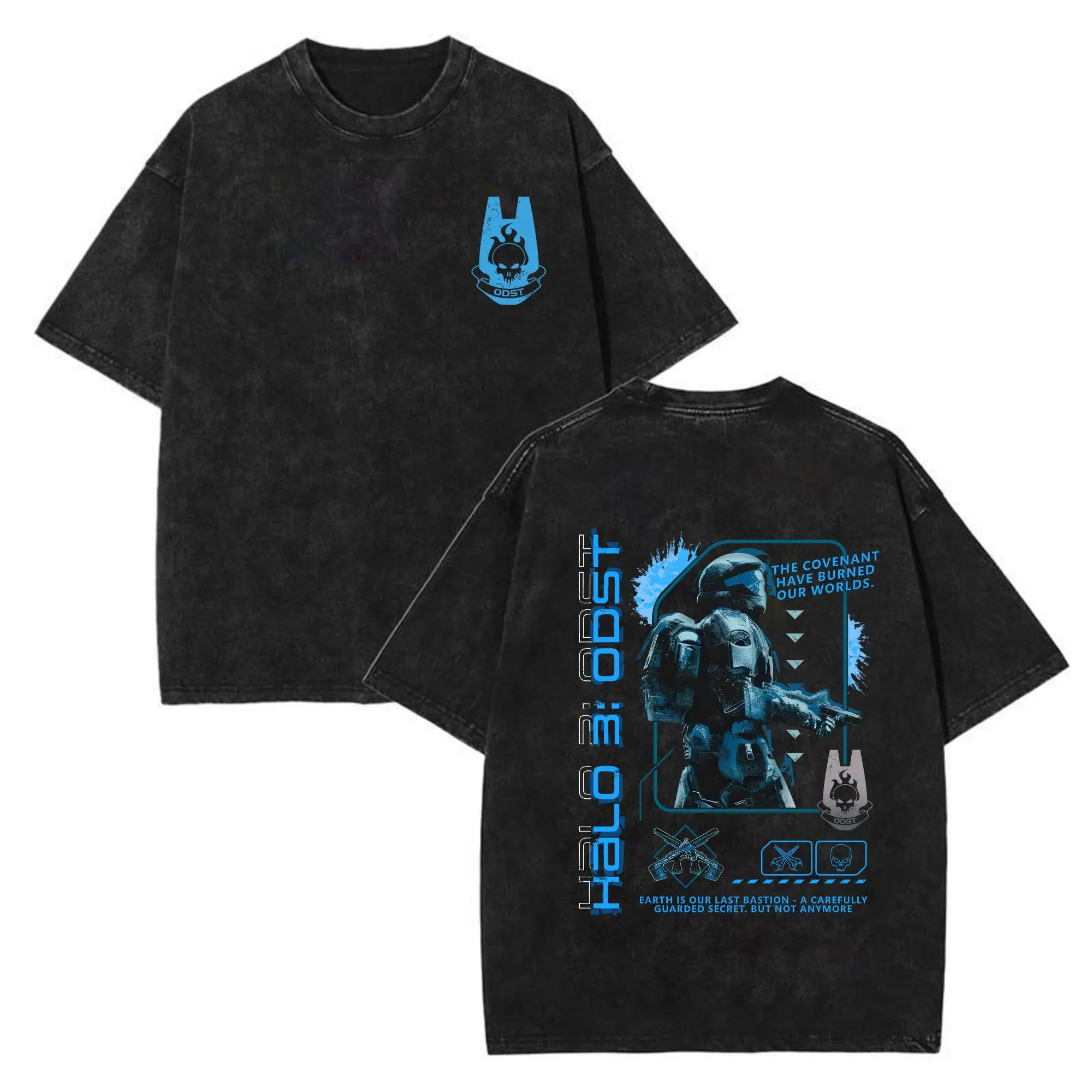 The Rockie Halo 3: ODST game 2 Sides Washed Tee