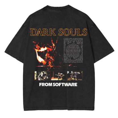 Dark Souls Gaming Merch Washed Unisex T-Shirt