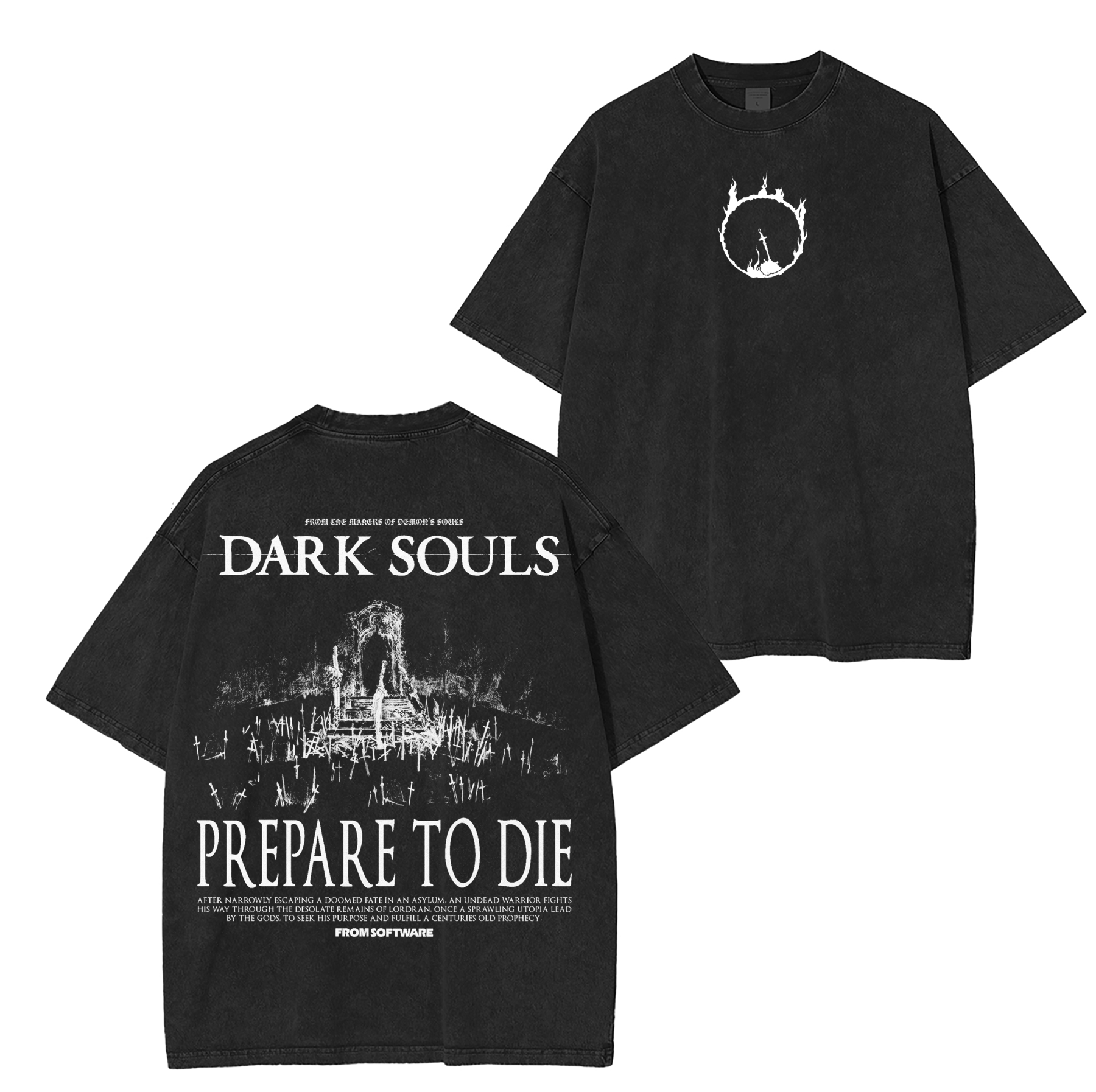 Dark Souls Gaming Merch Washed Unisex T-Shirt