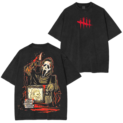 Ghost Face Dead by Daylight Horror Unisex Washed T-Shirt