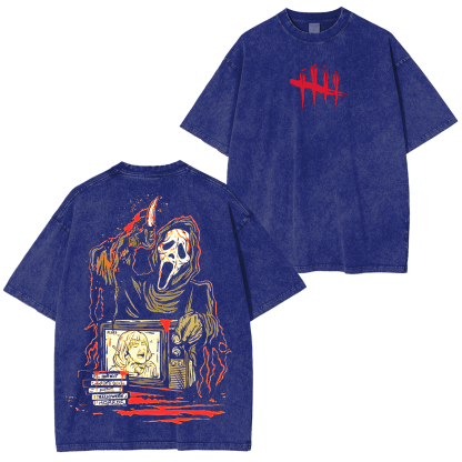 Ghost Face Dead by Daylight Horror Unisex Washed T-Shirt