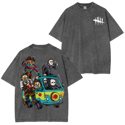 Horror Movie,Halloween Unisex Washed T-Shirt