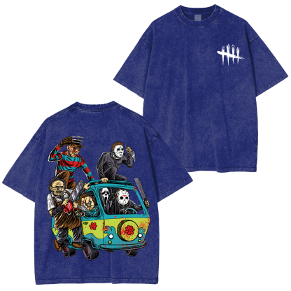Horror Movie,Halloween Unisex Washed T-Shirt